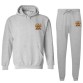 Unisex Personalised Tracksuit Hooded Sweatshirt & Jog Pants Set with Front Left Chest and Left Leg Logo Embroidery 